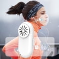 thumbnail image 4 of 2x Mini ventilador de facial Clip recargable USB en cubierta de ejercicio Viajes Escudo facial Enfriador Aire acondicionado Ventilad, 4 of 8