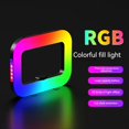 thumbnail image 4 of Anillo de Luz RGB para Fotografía, Luz de Selfie Recargable, Video en con Teléfono Portátil, Luz de Relleno de Jaula de Conejo para Estudio de Maquillaje, 4 of 5