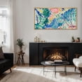 thumbnail image 4 of IDEA4WALL Extra Large Framed Canvas Print Wall Art Vibrant Foliage Abstract Colorful Artwork Nature Wilderness Antique Retro Fine Art Decorative Relax/Calm for Home Decoration - 60"x30", 4 of 5