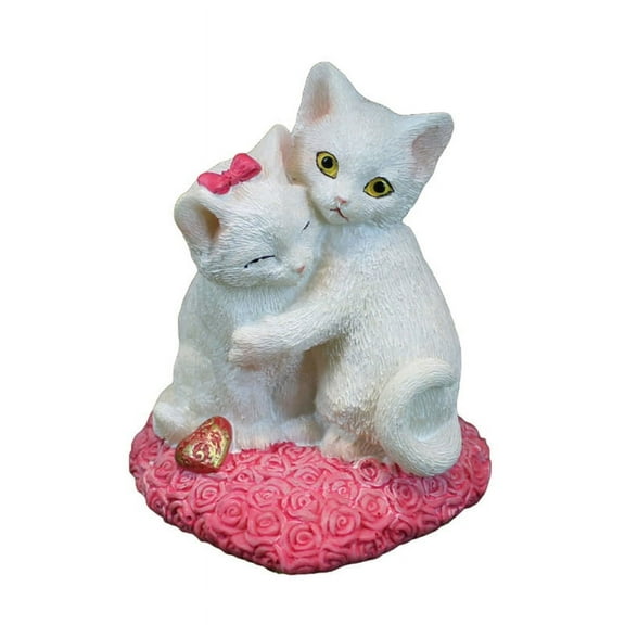 Whoamigo Valentine's Day Couple for Cat Figurine Resin Statue Desktop Ornament