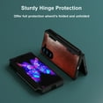 thumbnail image 2 of Allytechgroup Galaxy Z Fold 6 Case with Screen Protector, Full Body Shockproof PU Leather Retro Stylish Bumper Drop Protective Phone Case for Samsung Galaxy Z Fold6, Brown, 2 of 7