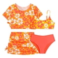 thumbnail image 6 of Edvintorg Girls 4 Piece Swimwear Cute Spaghetti Straps Swimsuit and Cover Up Skirt Summer Vacation Beach Clothes Size 8-13, 6 of 6