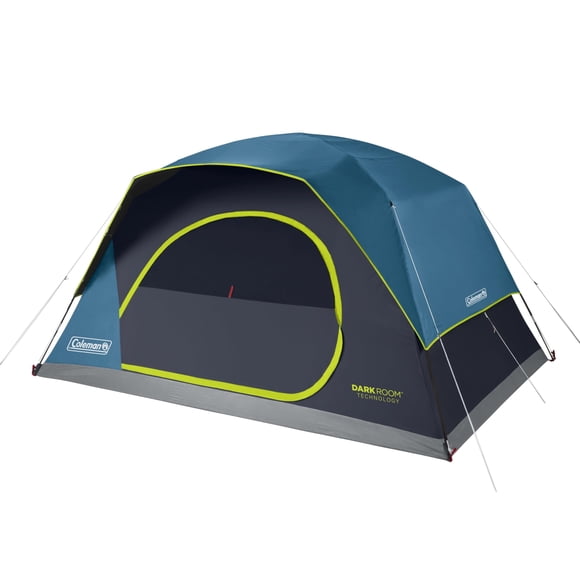 Coleman Skydome Dark Room Tent, 4/6/8/10 Person Family Tent Blocks 90% of Sunlight & Sets Up in 5 Minutes, Weatherproof Tent Offers 20% More Headroom PFAS-Free 8-person