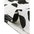 thumbnail image 5 of MODA NOVA Juniors Cow Print Casual Elastic Back High Waist Mini Short Skirt White Black XS, 5 of 5