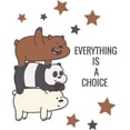 thumbnail image 2 of We Bare Bears Choice Quote Cartoon Decors Wall Sticker Art Design Decal for Girls Boys Kids Room Bedroom Nursery Kindergarten House Fun Home Decor Stickers Wall Art Vinyl Decoration (20x18 inch), 2 of 2