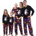 thumbnail image 4 of Yuaguia Black Matching Family Halloween Pajamas Sets, Long Sleeve Cute Ghost Print Tops, Colorful Pumpkin Pants Festive Sleepwear for Women, Men, Kids, Baby, Toddler, 4 of 6