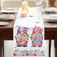 thumbnail image 3 of Table Runners 70 Inches Long Dress Scarves, Spring Gnomes Farmhouse Coffee/Dining/Kitchen Table Decor, Holiday Table Runner, Botanical Rose Flower Leaves Butterfly 13x70 Inch, 3 of 9