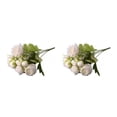 thumbnail image 4 of Ramo de flores artificiales de peonía Matsuzay para fiesta en casa toque Real Blanco, 4 of 6