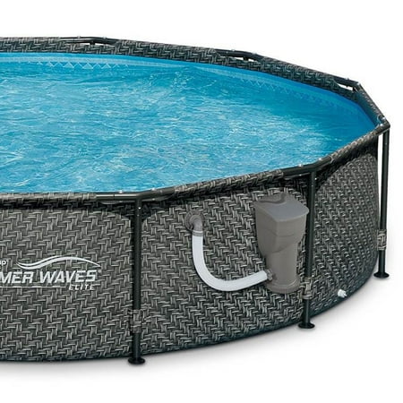 Summer Waves - 12ft x 33in Round Above Ground Pool w/ Filter Pump