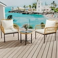thumbnail image 6 of Studyset 3 Piece Wicker Patio Bistro Sets Outdoor Conversation Sets with Glass Top Side Table and 2 Modern Rattan Chairs,Patio Furniture Set,Space Saving for Apartment,Backyard,Porch,Balcony,Lawn, 6 of 6
