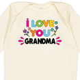 thumbnail image 4 of Inktastic I Love You Grandma with Flowers Girls Long Sleeve Baby Bodysuit, 4 of 5