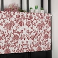 thumbnail image 6 of Farmhouse Red Valances for Windows Farmhouse Kitchen Curtains Valances Rod Pocket Valance Curtains for Kitchen Windows Vintage Flower Leaf Botanical Plant Window Valances for Bathroom Bedroom 42"x12", 6 of 6