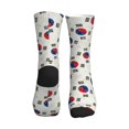 thumbnail image 2 of Men's South Korean Flag Novelty Athletic Socks Women's Digital Printing Funky Patterned Crew Socks, 2 of 7