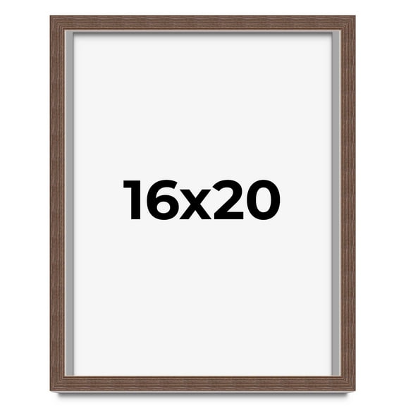 16x20 Shadow Box Frame Brown | 1.125 inches Deep Real Wood Rustic Shadowbox Display Frame | UV