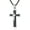 Black, variant on Stainless Steel Cross Necklace for Men, Religious Fashion Jewelry Gifts 24 In