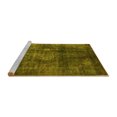 thumbnail image 2 of Ahgly Company Machine Washable Indoor Square Oriental Yellow Industrial Area Rugs, 8' Square, 2 of 4