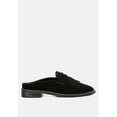 thumbnail image 2 of LENA Black Genuine Suede Mules, 2 of 7