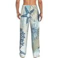 thumbnail image 3 of Balery Men'S Algae Corals And Seashells Pants,Sleepwear Pants,Pajama Pants,Pj Bottoms Drawstring And Pockets-Small, 3 of 9