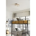 thumbnail image 5 of Briarwood Collection Two-Light Galvanized and Bleached Oak Farmhouse Style Flush Mount Ceiling Light, 5 of 12