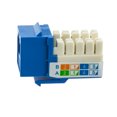 thumbnail image 3 of COMZON Slimline Cat6 Keystone Jack, RJ45 to 110 Punch Down, 50u Gold Plated Contacts, Toolless, Blue, 3 of 4