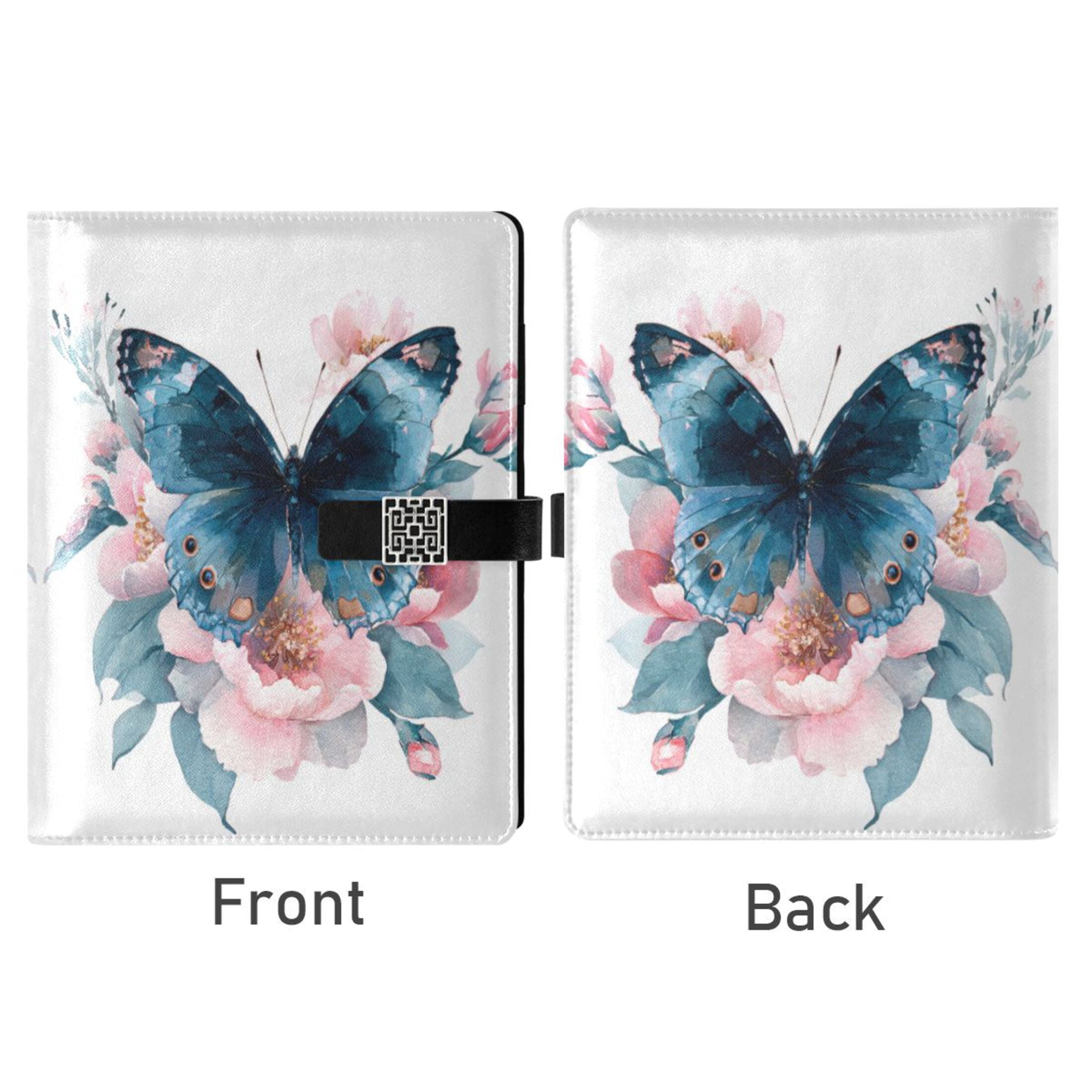 Leather Planner Leather Notebook Notebook Journal Binder Design Pen Pocket Design Convenient for Storage Butterfly Cute