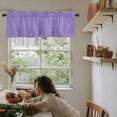 thumbnail image 6 of Purple Farmhouse Kitchen Valances for Windows 42x12 Inch Kitchen Curtains Valances Rod Pocket Vintage Country Monochrome Textured Bathroom Window Valances for Window Treatment Decor, 6 of 6