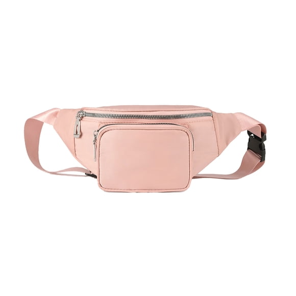 EGNMCR Crossbody Running Pack With Adjust Running Belts & 2-zipper Pockets For Women&Men, Workout Travelling Jogging Cycling Hiking Waist Pack Running Waist Packs