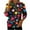 Multicolor, variant on Womens Trendy Casual Valentine's Day Printed Half-Zip Blouses Tops Women's Loose Round-neck Sweatshirt