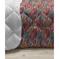 thumbnail image 3 of Abstract Art Down Alternative Comforter, Traditional Classic Geometric Wavy Leaf Ethnic Oriental Royal Folk Pattern, Microfiber Quilt for All Season, 5 Sizes, Yellow White, by Ambesonne, 3 of 3