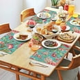 thumbnail image 2 of Pioneer Flower Floral Print Pattern Summer Placemats Table Placemats Set Of 4-Linen Kitchen Washable Placemats Table Mats 12x18 Inch Non-Slip Heat Resistant, 2 of 5