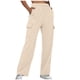 thumbnail image 1 of Pantalones rectos lisos con cintura elástica para mujer - Diseño con tirantes, poliéster, ropa informal - Tallas S-XXL, 1 of 6