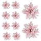 thumbnail image 5 of 10x Adornos de arreglo floral de Pascua navideña de 14,5 cm con flores brillantes para Rosa, 5 of 9