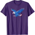 thumbnail image 1 of Flying Bald Eagle Flying Bird Hawk Wild Animal Retro Hunting T-Shirt, 1 of 1