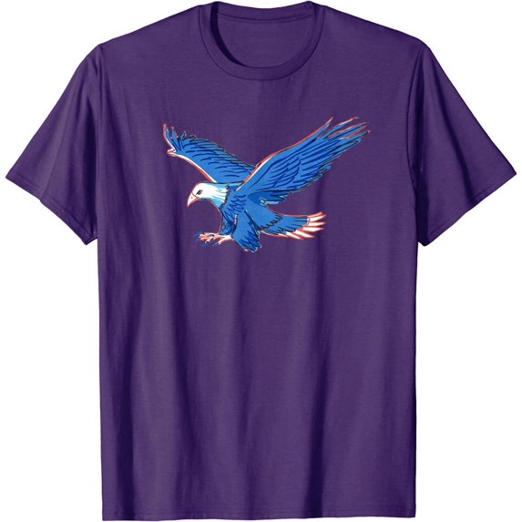 Flying Bald Eagle Flying Bird Hawk Wild Animal Retro Hunting T-Shirt