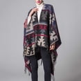 thumbnail image 3 of Tejiojio Jackets Clearance Women Winter Knitted Cute Capes Shawl Cardigans Sweater Coat, 3 of 5