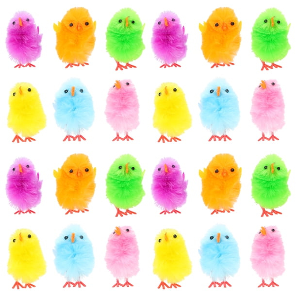 36 adornos de pollitos de Pascua, adorables juguetes de pollitos para fiestas.