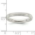 thumbnail image 3 of Bague Alliance Classique en Argent Sterling 925 3 mm Ajustement Confortable Demi-Ronde Perlée Taille 9,5, 3 of 9