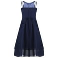 thumbnail image 2 of CHICTRY Girls Chiffon Party Dress Wedding Flower Girl Dress Halter Princess Cocktail Evening Dress A Navy Blue 14, 2 of 7