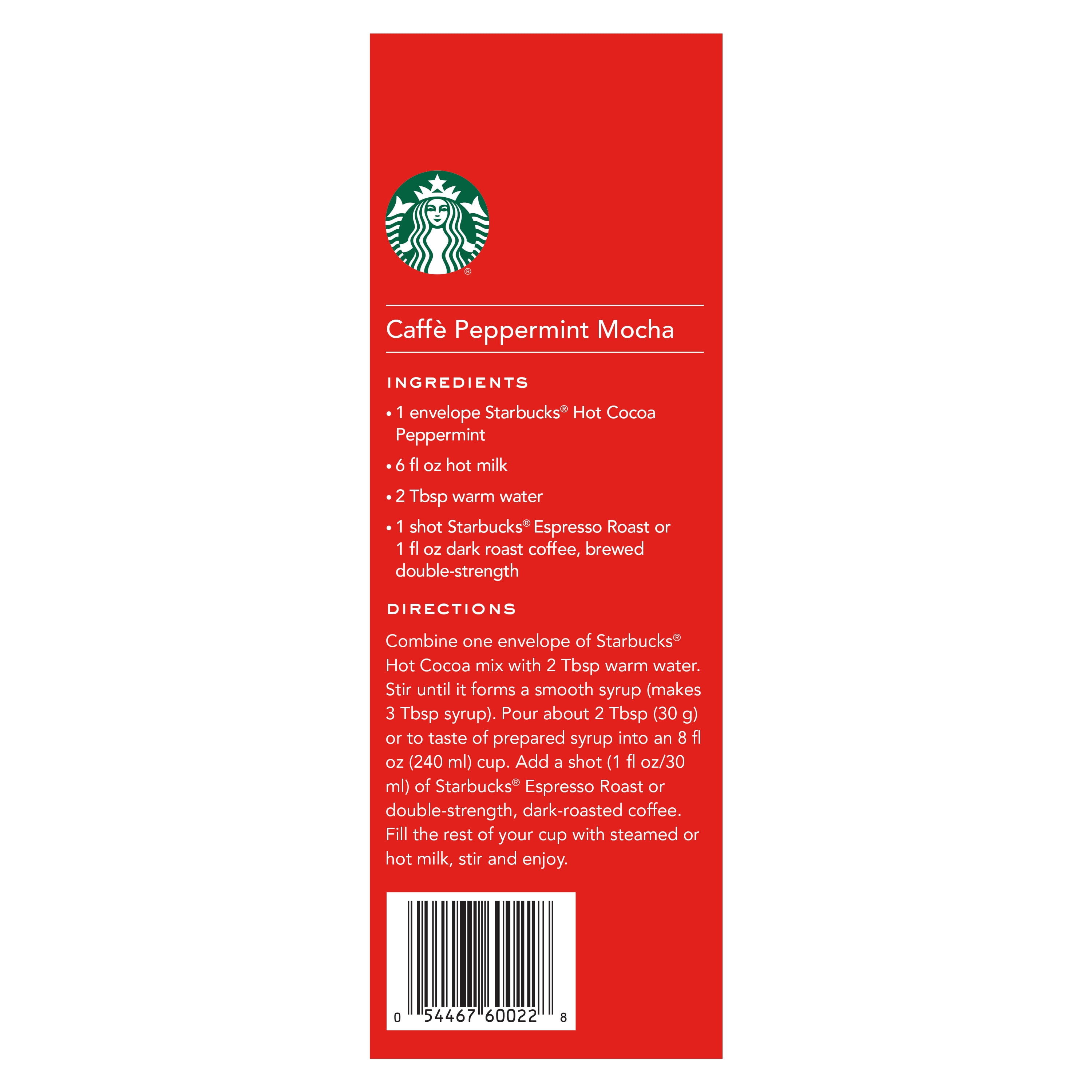 (3 pack) Starbucks Peppermint Hot Cocoa Mix, 6 Count Box
