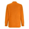 thumbnail image 4 of MIUOWANP Tops for Women Trendy Solid Color Casual Long Sleeved Knit Sweater for Comfort and Warmth Blouse Size L(8)Orange, 4 of 5