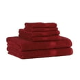 Mainstays Basic Solid 6Piece Bath Towel Set, Merlot