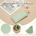 thumbnail image 3 of Uxcell Squeeze Top Sunglass Pouch, PU Leather Soft Eyeglass Pouch Portable Travel Sunglasses Pouch Organizer Green, 3 of 6