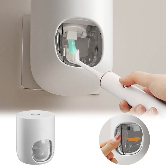 Automatic Toothpaste Dispenser Wall Mounted Smart Device For Modern Bathroom Organization And Effortless Daily Hygiene Routine