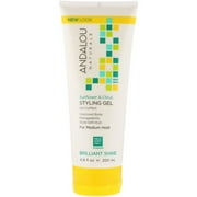 Andalou Naturals, Styling Gel, Brilliant Shine, Medium Hold, Sunflower & Citrus, 6.8 fl oz (200 ml) (pack of 3)