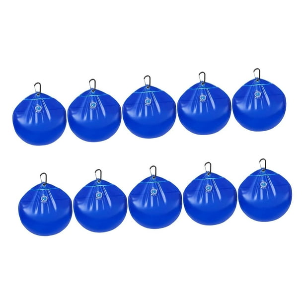 10 Piezas Pesos para Cubierta de Piscina Bolsa Suspensión con Gancho Bolsa Impermeable Bolsa de Agua Reforzada PVC Adecuado para Cobertura de Piscinas Jacuzzis Tiendas Tanques Uso al Aire Libre