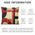 thumbnail image 5 of Nawypu  Modern Geometric Pillow Cover Red Brown Black Stripes Cushion Case Retro Circle Swirls Throw Pillow Cover Abstract Texture Color Decorative Accent Pillow Case for Outdoors Car, 5 of 5