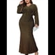 thumbnail image 1 of Vestido de Noche para Mujer, con Purpurina, Larga, Escote en V, Ajustado, Formal, con Lentejuelas, Talla Grande XXL, 1 of 8