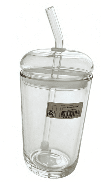 Better Homes & Gardens 16 oz Dome Lid Glass Tumbler, Clear
