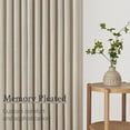 thumbnail image 4 of Oatmeal Pinch Pleated Linen Curtains 84 Inch Length 1 Panels for Bedroom Living Room Textured Semi Sheer Window Curtain Boho Neutral Back Tab Pinch Pleat Drape with Hooks 84 Inches Long, 4 of 16
