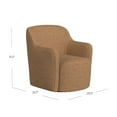 thumbnail image 5 of Kopi Swivel Accent Club Chair- Light Tan Brown Boucle- Curved Backrest, 5 of 5